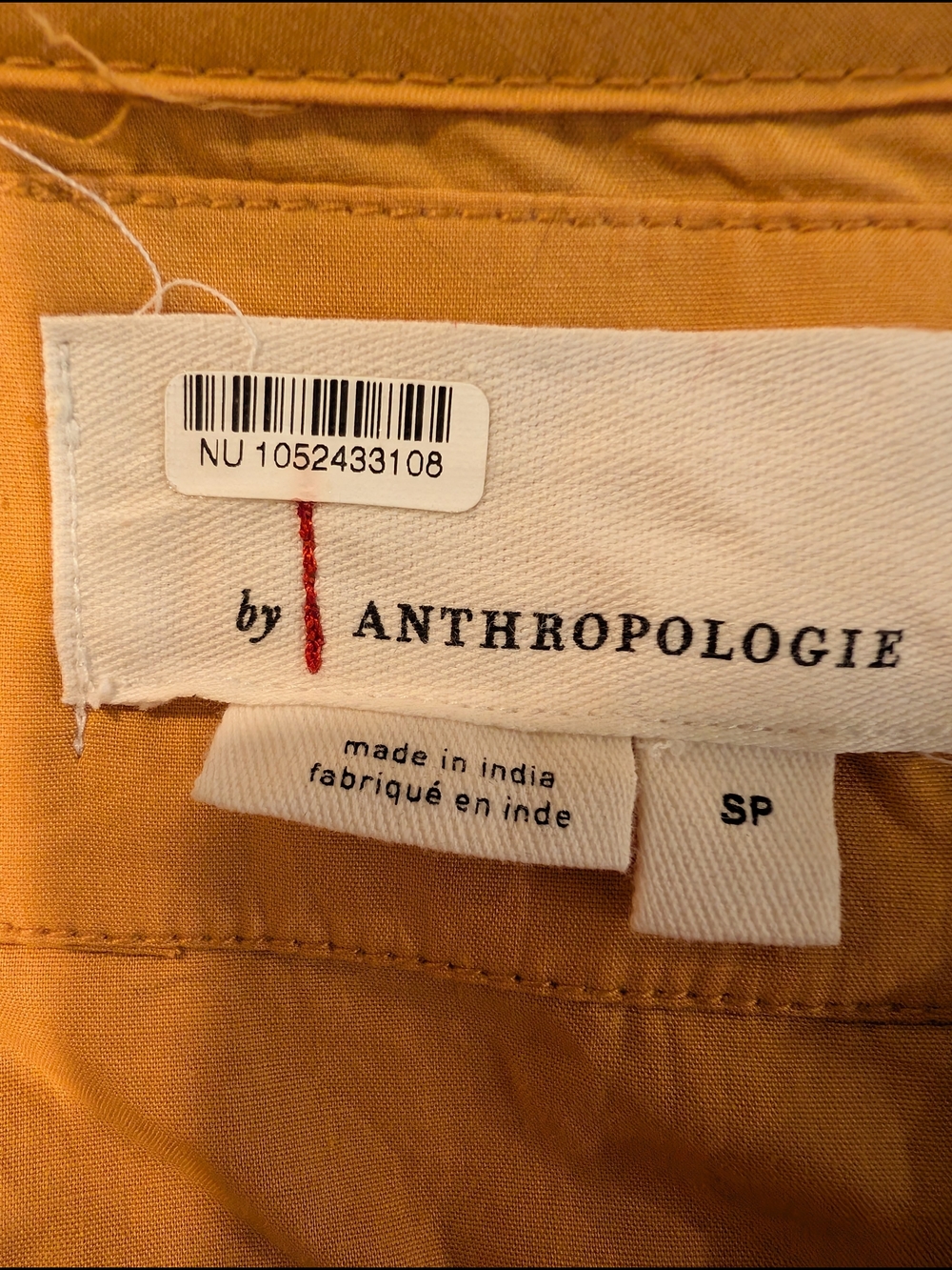 Anthropologie Maxi Dress with Bright Orange Floral Embroidery - Picture 2 of 9